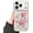 Tulip, variant on for iPhone 17 Pro Floral Case with Pressed Real Flowers, Cute Glitter Clear Dried Pressed Flowers Design Women Girly Soft TPU Transparent Aesthetic Phone Case for iPhone 17 Pro, Pink