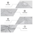 thumbnail image 5 of JULMCOMO Polo Shirts for Men Button Collared Casual Workwear Style Long Sleeve Shirts Regular Fit Work Tops with Chest Pockets Light Gray XL, 5 of 7