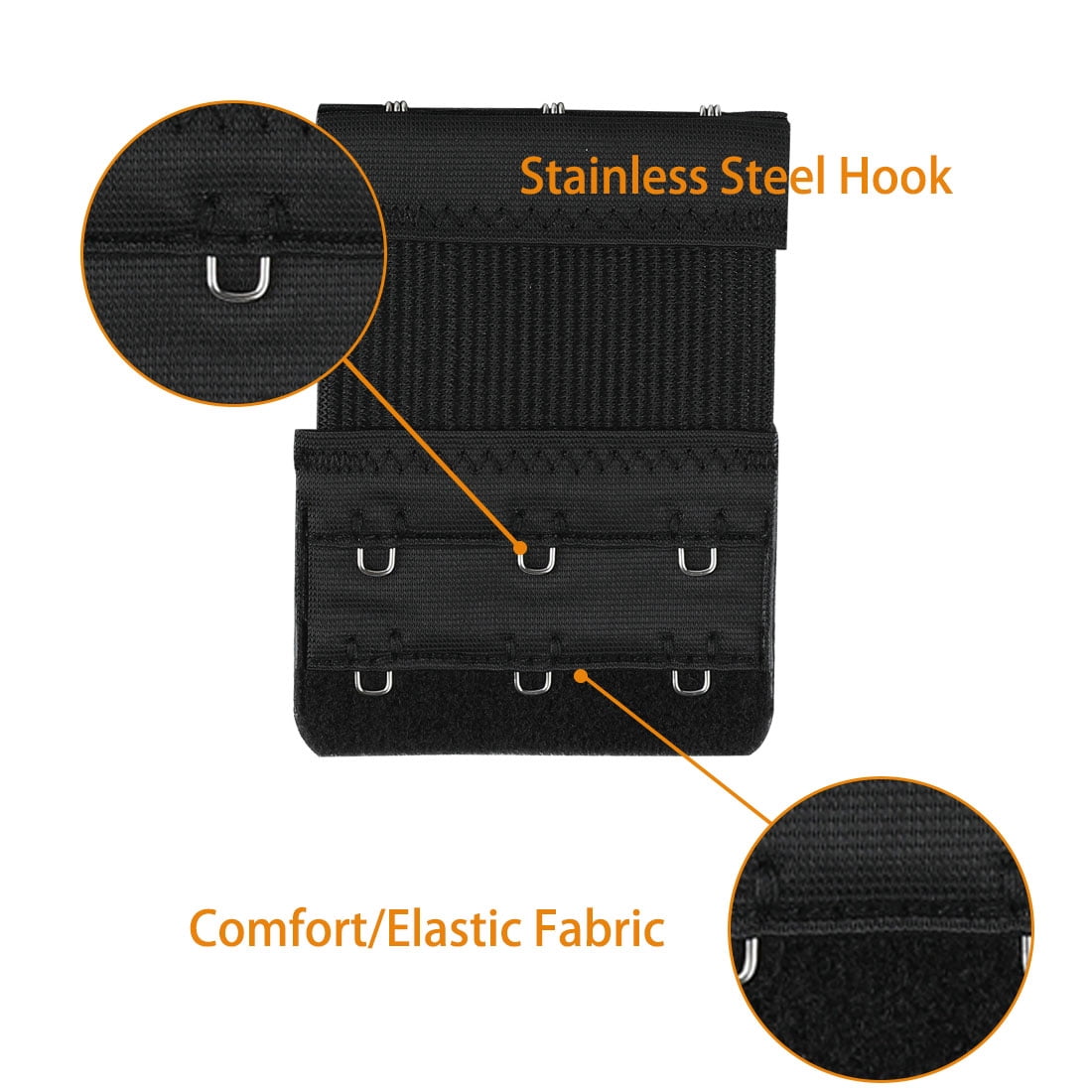 Unique Bargains Women's Strechy Bra Extenders Strap Band Extension