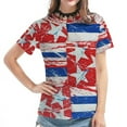 thumbnail image 4 of T-Shirts 4 Juillet Femmes, T-Shirts Graphiques Mignons Jour de l'Indépendance Manches Courtes Col Rond Été 2023, 4 of 6