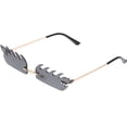 thumbnail image 1 of 1 Pair Rimless Sunglasses Women Men Personalized Flame Shape Rimless Sunglasses, 1 of 8