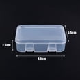 thumbnail image 4 of Cajas de almacenamiento transparentes grandes, contenedores con tapas, caja de plástico transparente pequeña para tarjeta bancaria, embalaje de joyería, 9cm de longitud, 5 piezas, 4 of 4