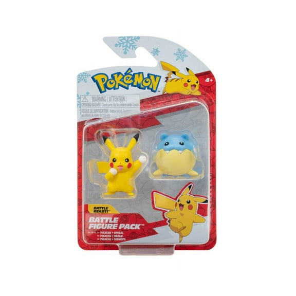 Pokemon Holiday Battle Figure Pack Holiday Pikachu 6 and Spheal