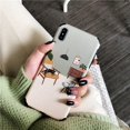 thumbnail image 1 of Funda de teléfono Floral mate de seda Vintage de dibujos animados para Iphone 12 13 funda de Tpu de chica encantadora para Iphone 7 8plus 11 Pro Xr XsMax Tan Jianjun unisex, 1 of 2