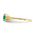 thumbnail image 3 of Primal Gold 10 Karat Yellow Gold Genuine Emerald Birthstone Ring, 3 of 7