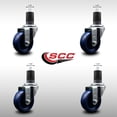 thumbnail image 2 of 3.5 Inch SS Solid Poly Wheel Swivel 1-5/8 Inch Expanding Stem Caster Set SCC, 2 of 2