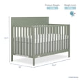 thumbnail image 2 of Fisher-Price Meadowbrook 4-in-1 Convertible Baby Crib by Dream On Me, Meadow Green, 2 of 10
