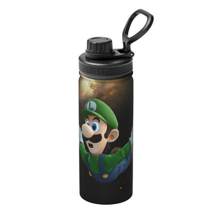 

Luigi s Mansion Cartoon Unisex Sports Insulated Water Bottles Kettle Stainless Steel Portable Cup 18OZ For School Travel Gym Running