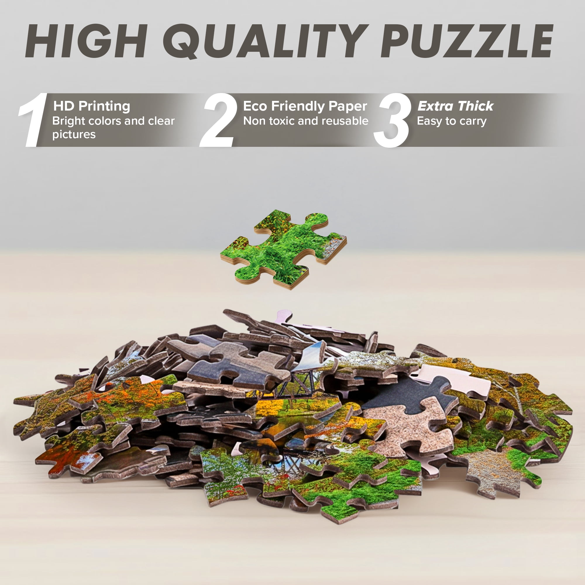 Railway Bridge Pink Sky Puzzle 1000 Piece Cylinder Tube Gift Jigsaw Puzzle
