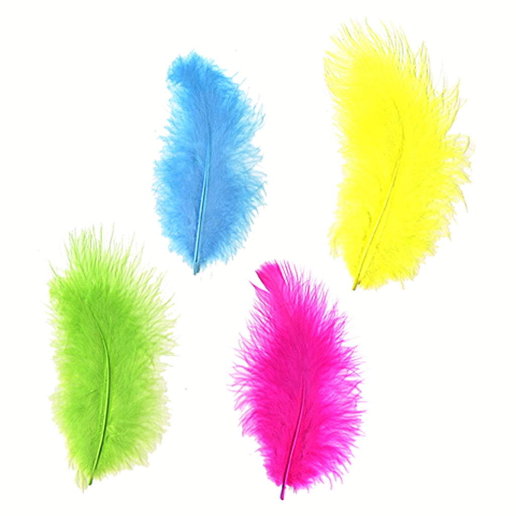 Loose Mixed Dyed Turkey Marabou Feathers 