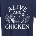 thumbnail image 3 of Instant Message - Alive And Chicken - Women's Short Sleeve Graphic T-Shirt, 3 of 6