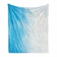 thumbnail image 1 of Abstract Soft Flannel Fleece Blanket, Abstract Artwork in Watercolor Painting Style Waves Cloudy Sky Contemporary Design, Cozy Plush for Indoor and Outdoor Use, 60" x 80", Blue White, by Ambesonne, 1 of 6