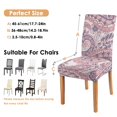 thumbnail image 6 of Set of 4 Vintage Paisley and Ethnic Bohemian Dining Chair Covers Colorful Floral Retro Pattern Washable Polyester Stretch Slipcovers Removable Protector for Elegant Spaces, 6 of 7