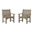 thumbnail image 3 of WestinTrends Malibu Outdoor Patio HDPE Adirondack Dining Arm Chairs (Set of 2), Weathered Wood, 3 of 17