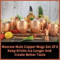 thumbnail image 4 of Juego de 6 tazas de cobre LINALL Moscow Mule de 530 ml con pajita y jarra, 4 of 6