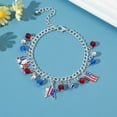 thumbnail image 6 of Bracelet Charms, Letter Beads for Bracelets, Bracelet Beads and Charms, Allegiance Usa Flag, 4Th of July decorations, Red White and Blue decor, Round Beads, 1 Pc, 6 of 7