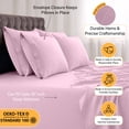 thumbnail image 5 of Lux Decor Collection California King 6 Piece Sheets Set - Microfiber 16 Inch Deep Pocket Bed Sheets - Pink, 5 of 11