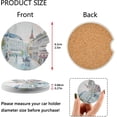 thumbnail image 3 of Coolnut Street View 2.5 inch Car Coaster Absorbent Ceramic Stone Drink Holder for Cup Holder 2 Pcs Home Decor, 3 of 6
