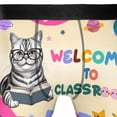 thumbnail image 4 of Welcome to American Shorthair Classroom Teacher Dog Mom All Over Print Boxer Briefs Underwear for Men Dad Cat Lover Kitten Owner Gifts - 02015, 4 of 6