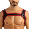 thumbnail image 2 of Sholeno Double Shoulder Support Neoprene Wrap Protector Unisex Men Ladies Injury Protect Sprains Dislocation of Shoulder Red M, 2 of 7