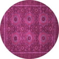 thumbnail image 1 of Ahgly Company Indoor Round Abstract Pink Modern Area Rugs, 6' Round, 1 of 4