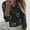 Black, variant on AOOCHASLIY Tops Clothes Women Fashion Printed V-neck Soft Patchwork 3/4 Sleeve T-shirt Tops Blouse