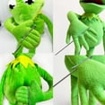 thumbnail image 2 of Kermit Frog Puppet with Puppets Control Rod & 50 Pcs Kermit The Frog Puppet Stickers, Hand Kermit Puppet Soft Stuffed Plush Toy for Boys & Girls - 24 Inches, 2 of 8