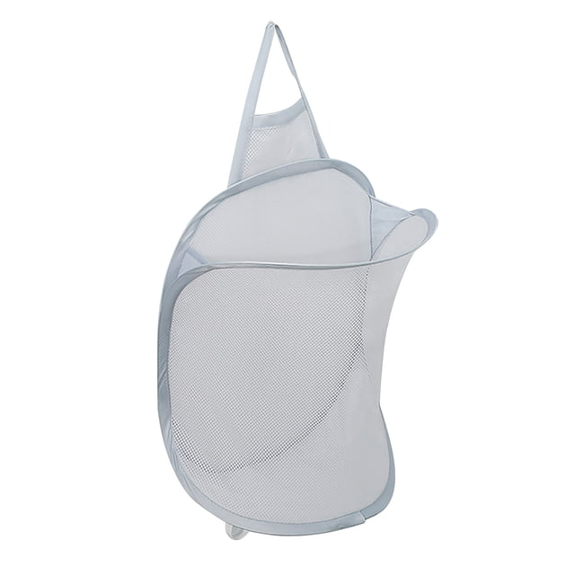 Cesto de poliéster plegable que ahorra espacio para un fácil almacenamiento y viaje. Bolsa de lavandería portátil para colgar