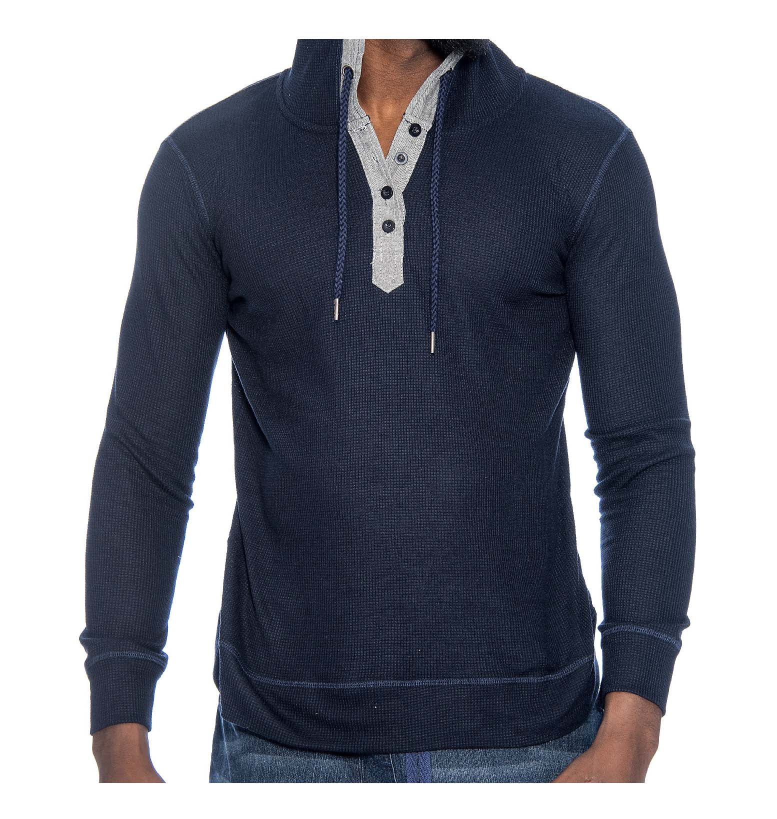 hooded henley shirt