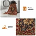 thumbnail image 5 of Red Boho Washable Area Rug 3'x5', Contemporary Abstract Ethnic Vintage Geometric Woven Cotton Tassels Kitchen Rugs, Non Slip Indoor Door Mat Throw Carpet for Entryway Living Room Nursery Laundry Room, 5 of 9