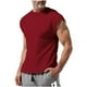 thumbnail image 1 of Hombres sin Mangas Camiseta Casual Color Sólido Hombro Delgado, Top de Moda para el Gimnasio Y el Uso Diario, 1 of 9