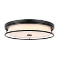 thumbnail image 1 of Luminaria Living District Kolson LED de doble anillo de 20 pulgadas, color negro, 1 of 8