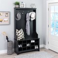 thumbnail image 2 of Atlin Designs Wide Hall Tree with Shoe Storage in Black, 2 of 6