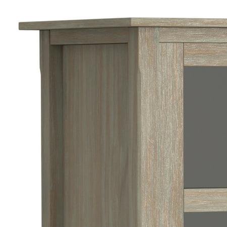 Simpli Home - Avalon High Storage Wine Rack Cabinet - Distressed Grey