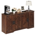 thumbnail image 3 of Uforic 62 " Farmhouse Buffet Sideboard Cabinets with 4 Door, Coffee Bar Cabinet with Adjustable Shelves, Kitchen Storage Cabinet Accent Entryway Chest Console Table,Rustic Brown, 3 of 9