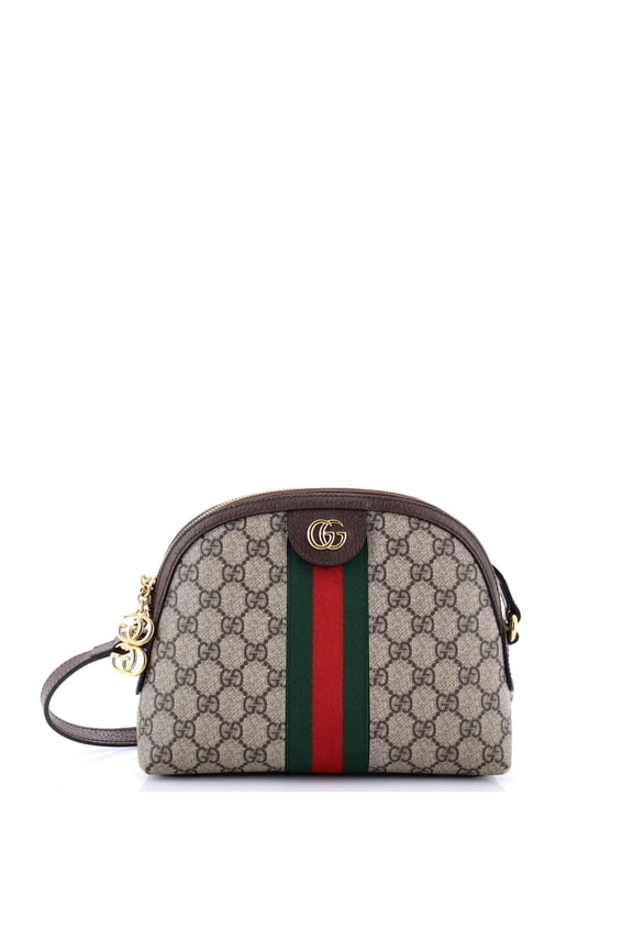 Pre-Owned Gucci Ophidia Dome Shoulder Bag GG Coated Canvas Small By Rebag