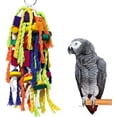 thumbnail image 1 of Juguetes para masticar loros grandes y pequeños - Juguetes para morder en jaula para loros Bloques de madera Juguetes para rasgar gris africano y otros loros-10*40cm, 1 of 5