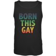 thumbnail image 1 of Gay Pride LGBT Born This Gay Black Adult Tank Top, 1 of 1