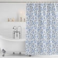 thumbnail image 4 of Blue Spring Floral Waterproof Fabric Shower Curtain,Flowers Leaves Pastoral Botanical Waterproof Fabric Shower Curtain for Bathroom Curtains Bathtubs Hotel Shower Curtains with 12 Hooks Small 36x72in, 4 of 8