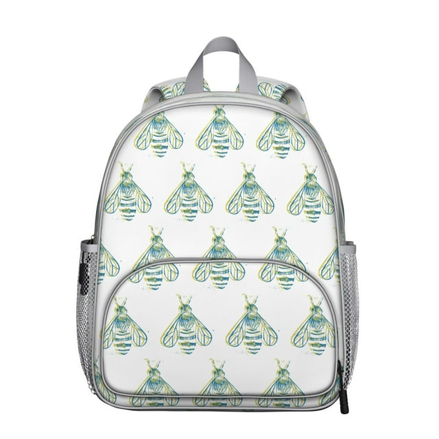 Bee Lovers Student Backpack – Honeybee Cartoon Pattern With Cute Bumble Bee Print And Yellow Hive Artistic Design