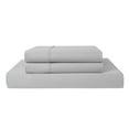 thumbnail image 2 of PRATYUX Olympic Queen 3-PC (1 Fitted + 2 Pillowcases) Pure Organic Bed Sheet Set 700-Thread Count, 30" Deep Pockets - Light Grey, 2 of 7