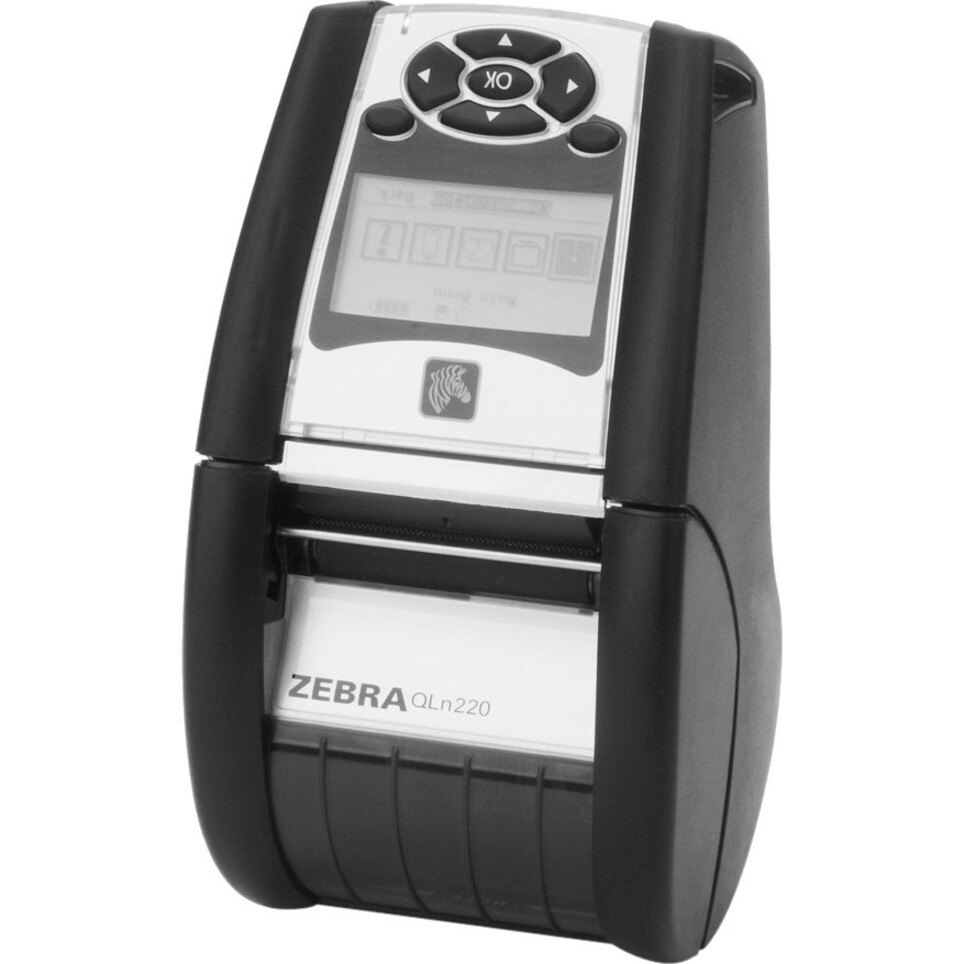 Zebra QLn220 Mobile Direct Thermal Printer, Monochrome, Portable, Label