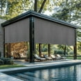 thumbnail image 5 of ICEFEEL 90% UV Block Outdoor Roller Shade - Waterproof Retractable Sun Screen 96" Wx72" H,Cordless HDPE Fabric for Patio,Garden, Windows,Grey., 5 of 5