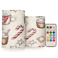 thumbnail image 4 of Holiday Themed Treats Design Set of 2 Flameless LED Candles Remote and Timer Indoor Outdoor, 4 of 7