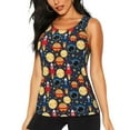 thumbnail image 2 of Uemuo Colorful Astronomy Pattern Workout Tank Tops for Women Breathable Moisture-wicking tank top Sleeveless Running Loose Fit Yoga Tops Active Shirts Sports Gym Exercise, 2 of 9