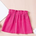 thumbnail image 3 of Corduroy-Skirts for Girls 1-7 Cute Bowknot Elastic High Waisted Toddlers Kids Button-Down Solid Color A-Line Short Mini Skirt, 3 of 7