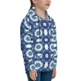 thumbnail image 3 of Sikiie Vintage Blue Youth Hoodie Sweatshirt Pullover Hooded Classic Casual Essentials Hoodiefor Boys Girls Kids -X-Large, 3 of 6