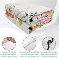 thumbnail image 4 of Full Quilt Set 78''x90'', Pink Yellow Floral Lightweight Bedspread Coverlet Set with 2 Pillow Shams, Spring Flowers Elegant Pastoral Leaves Breathable All Season Quilt Bedding for Bedroom/Guest Room, 4 of 9