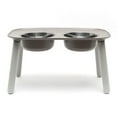 thumbnail image 3 of Messy Mutts Elevated Double Feeder with Stainless Bowls | Adjustable Height 3”, 5”, or 10” | Adjustable Standing Feeder for Dogs | 5 Cups per Bowl | Dark Grey, 3 of 5