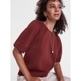 thumbnail image 5 of Scenario Women's and Women's Plus Fleece Top with Lantern Sleeves, Size XS-4X, 5 of 6